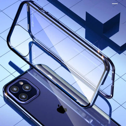Magnetisch Glazen Telefoonhoesje met Privacy Screenprotector — 360° Bescherming voor iPhone