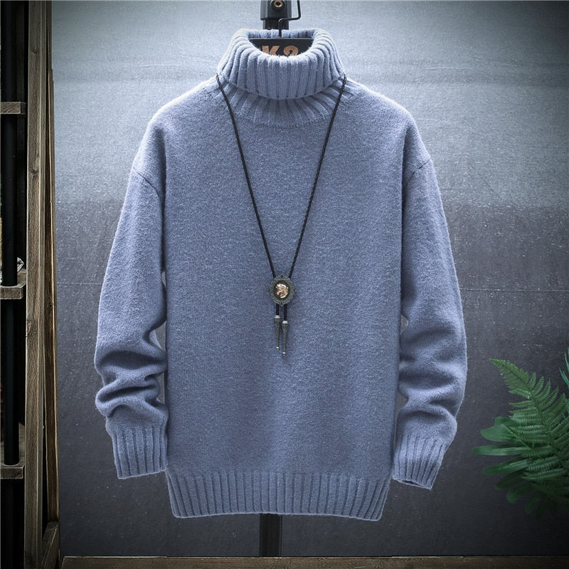 Mannen Trui Turtleneck Warm Modern Dik Breiwerk