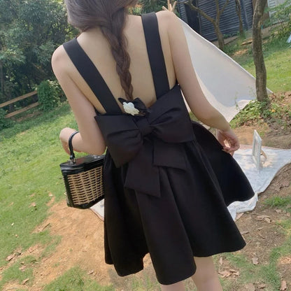 Klassieke Zwarte Jurk Retro Stijl