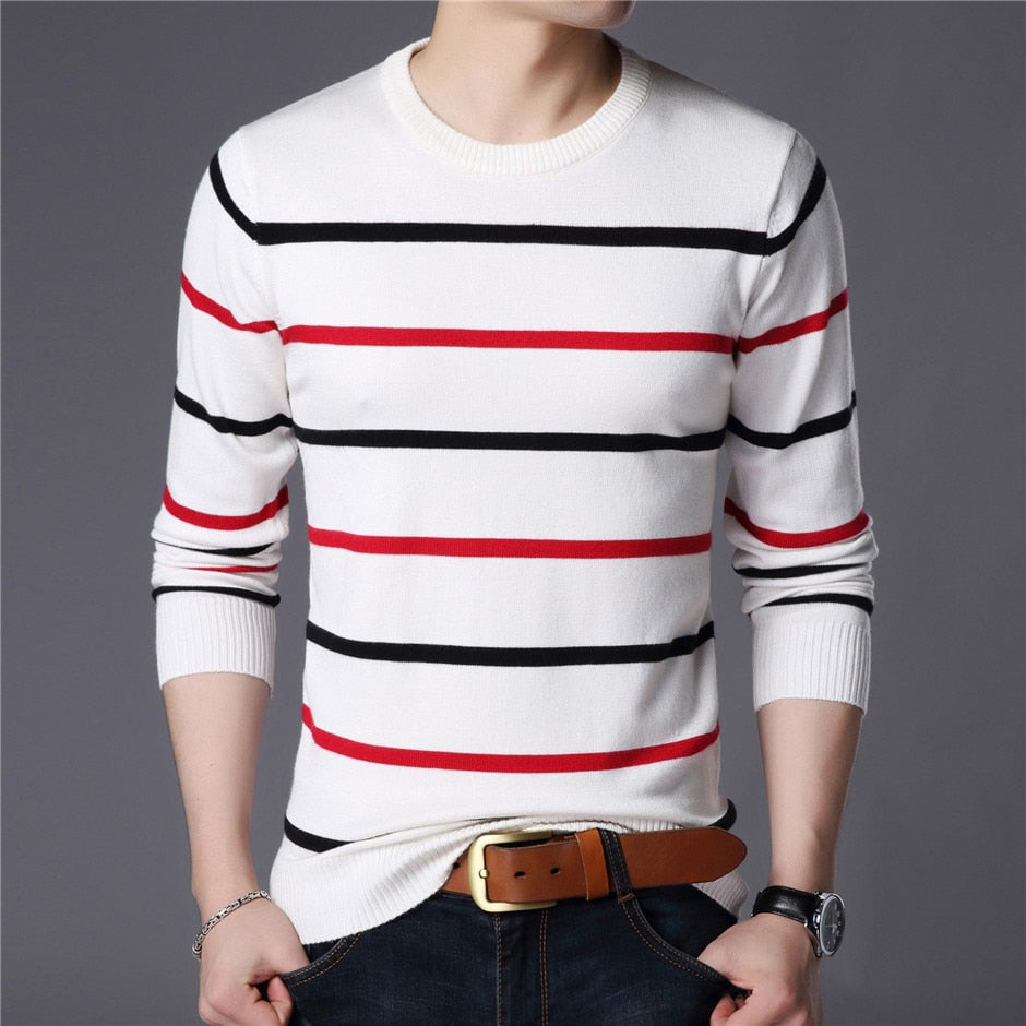 Herense Trui Gestreept O-Hals Casual Kleding