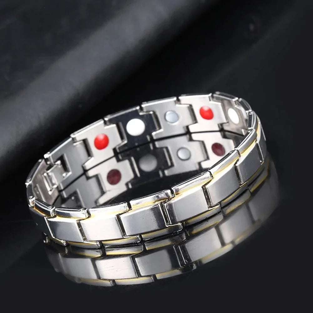 Magnetische Armband met Hematiet en Neodymium voor Welzijn en Balans