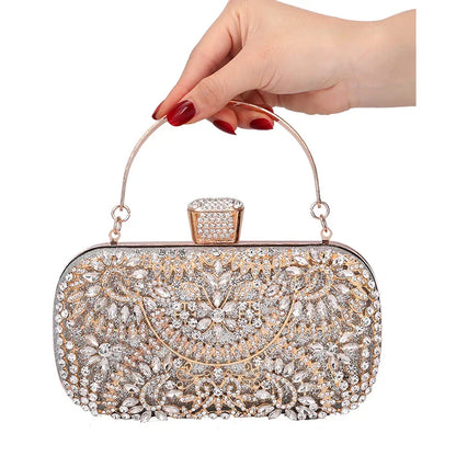 Clutch Tasje met Diamant Strass Glitter