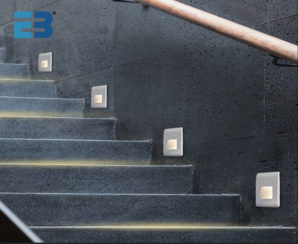 Inbouwspot voor Trappen met Bewegingssensor en Vier Kleuropties