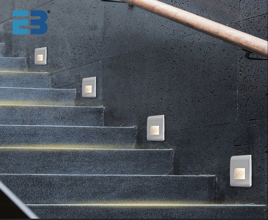 Inbouwspot voor Trappen met Bewegingssensor en Vier Kleuropties