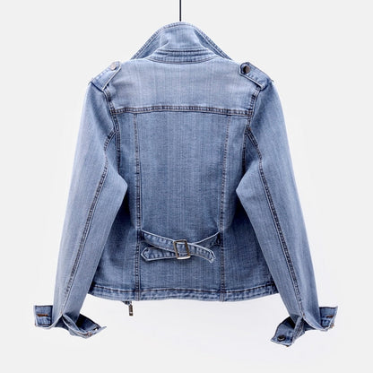 Damen Denim Jas Blauw Stevig
