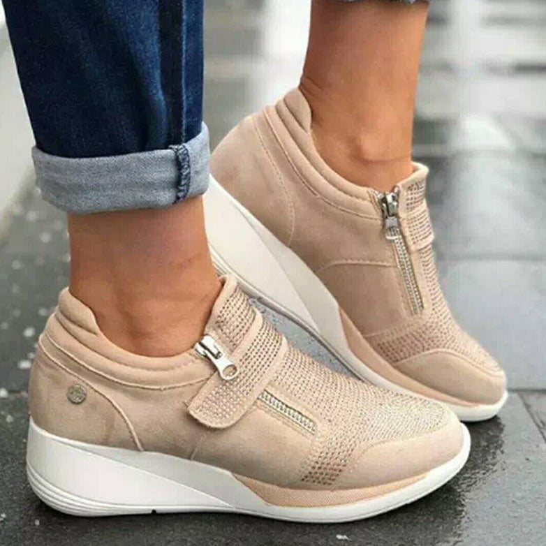 Vrouwensneaker Comfortabel Met Hak