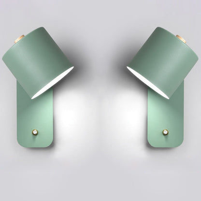 Wandlamp Led Metaal Draaibaar Schakelaar Wit Grijs Groen Slaapkamer Woonkamer Gang Modern