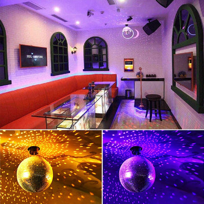 Grote Roterende Spiegel Disco Bal Met Motor Optie Voor Feest, DJ En Podiumverlichting 10–30CM