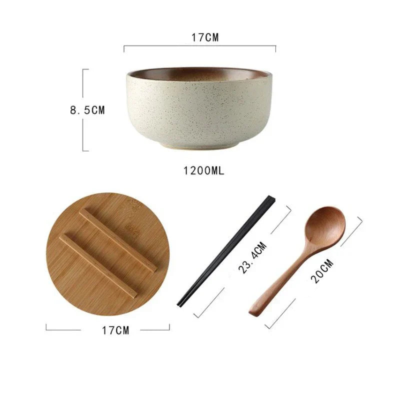 Keramische Soepkommen Set 4-delig Modern Design