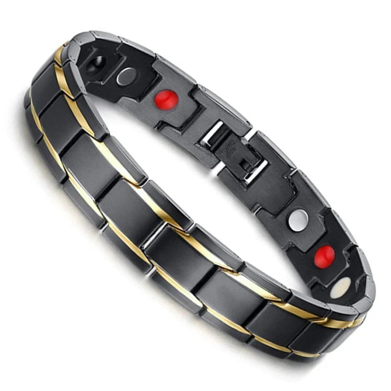 Magnetische Armband met Hematiet en Neodymium voor Welzijn en Balans