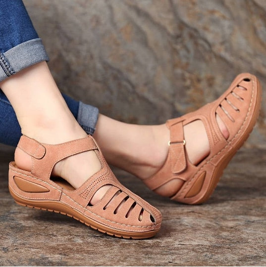 Lederen Orthopedische Sandalen met Verstelbare Teenbescherming voor Optimale Voetondersteuning en Verbeterde Houding