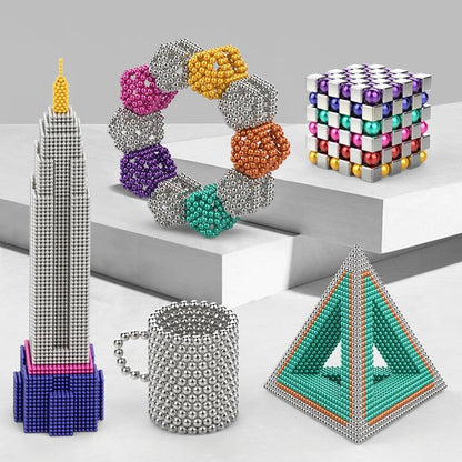 Magnetische Constructieballen Set 216 Stuks 5mm Educatief Speelgoed voor Creativiteit en Ruimtelijk Inzicht Ontwikkeling Kinderen 7+ Jaar met Opbergdoos