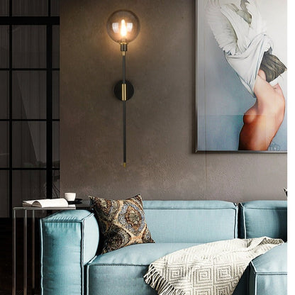 Moderne Glazen Wandlamp – Minimalistische Verlichting met Helder Glas – Beschikbaar in 3 Kapkleuren
