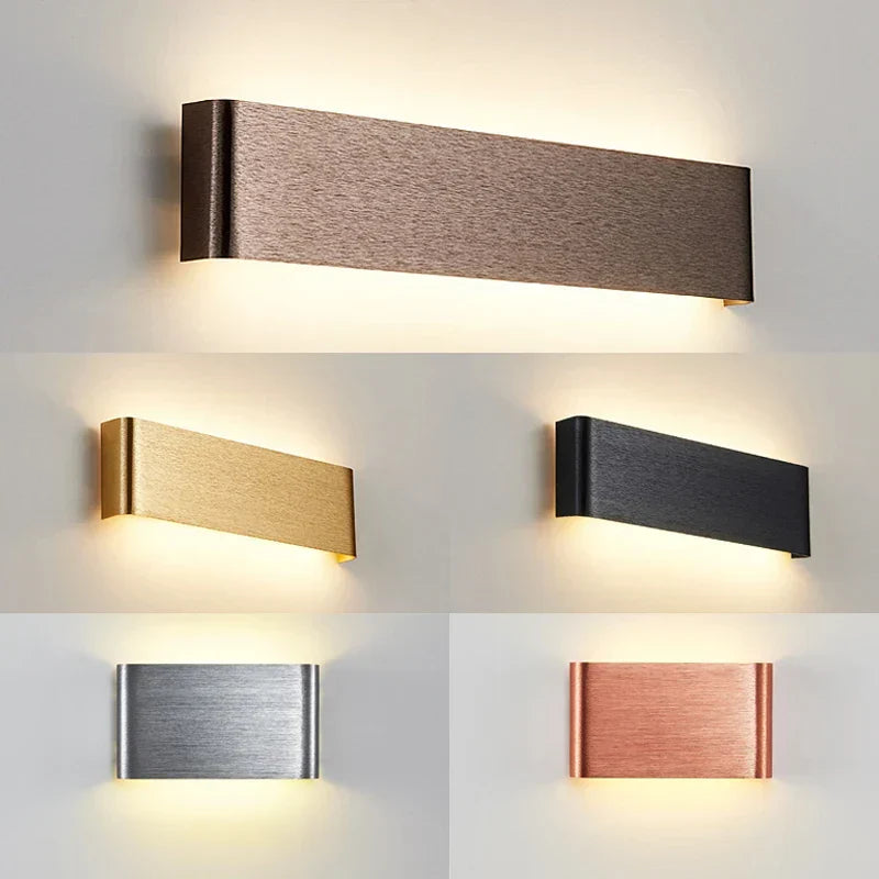 Ultra-dunne design wandlamp APHRODITE — moderne aluminium LED-wandverlichting met acryl kap