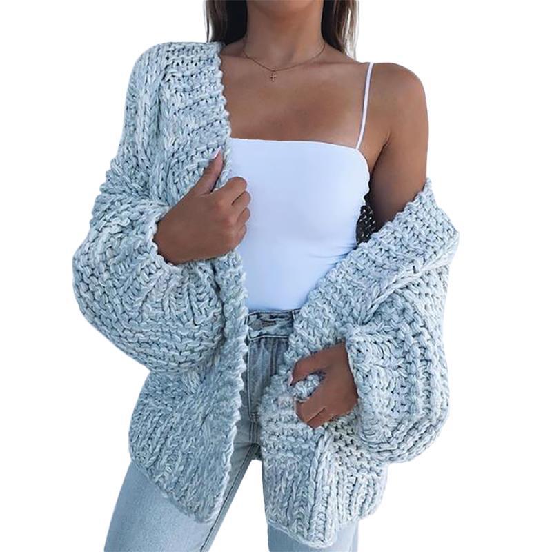 Blauw Gebreid Vest Lichtblauw Trui - StudioMarella