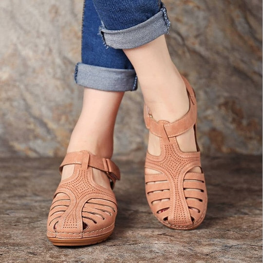 Lederen Orthopedische Sandalen met Verstelbare Teenbescherming voor Optimale Voetondersteuning en Verbeterde Houding