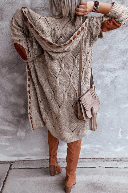 Oversized Gehaakte Cardigan Zacht en Luchtig Bohemian Stijl
