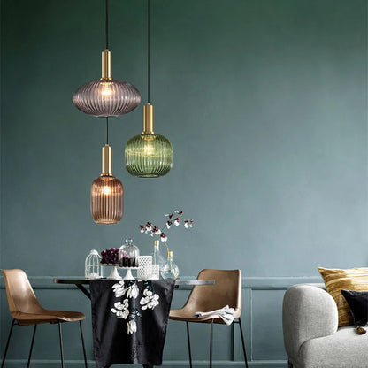 Hanglamp Gekleurd Glas Retro Nordisch E27 Wit Groen Roze Ø13 Ø30 Eetkamer
