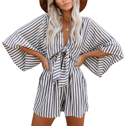 Vrouwelijke Playsuit Strik Jurk Zomerjurk