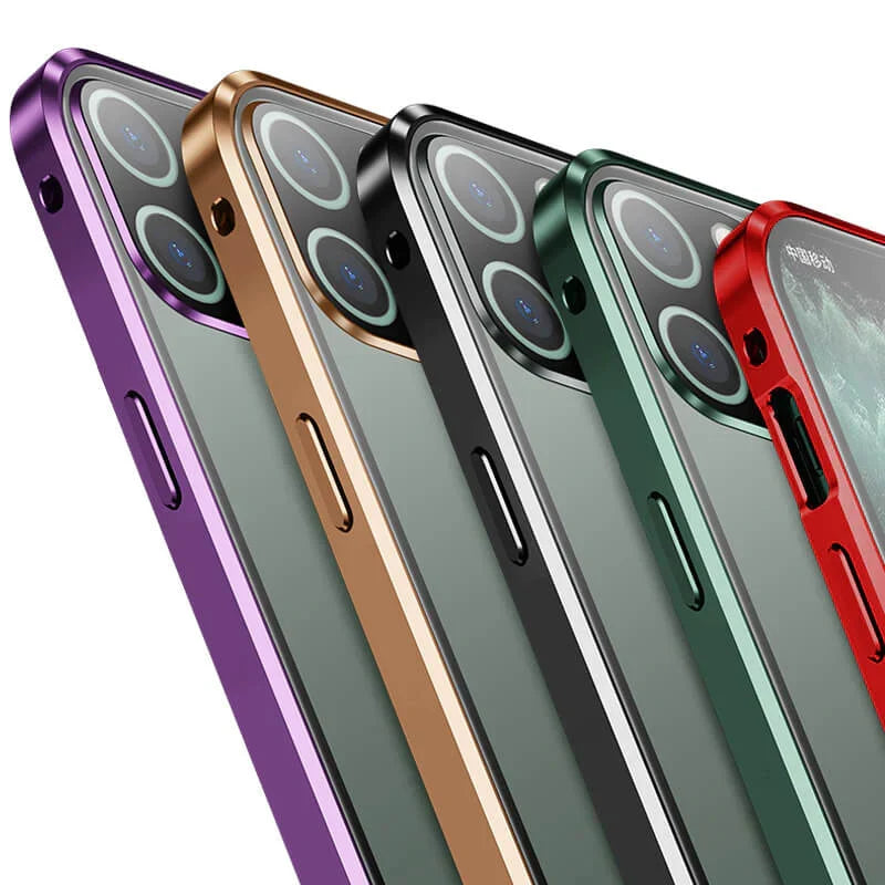 Magnetisch Glazen Telefoonhoesje met Privacy Screenprotector — 360° Bescherming voor iPhone