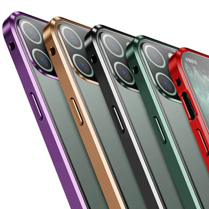 Magnetisch Glazen Telefoonhoesje met Privacy Screenprotector — 360° Bescherming voor iPhone