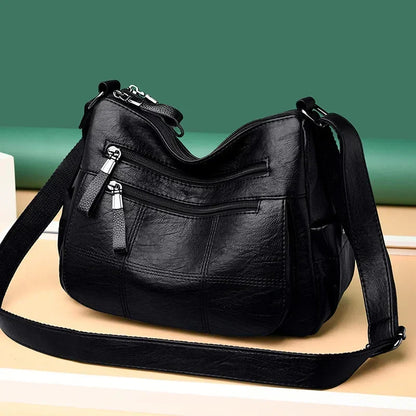 Handgemaakte Leren Damestas met Schouderriem Veelzijdig Design Elegante Vrouwentas voor Werk en Vrije Tijd