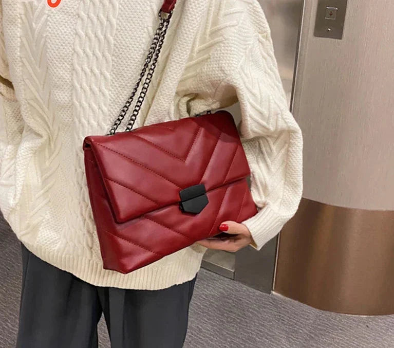 Kleine Crossbody Tas van Leer Elegante Stijl