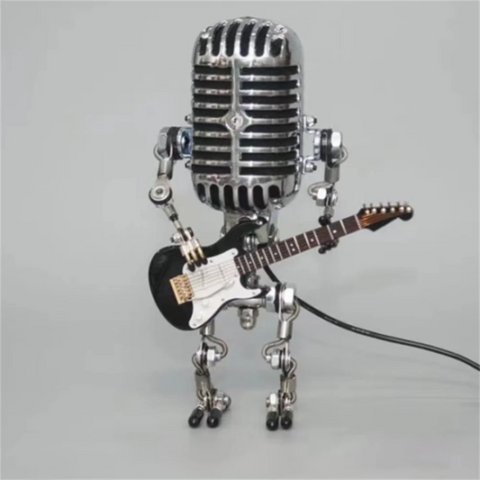 Tafellamp Robot Met Gitaar LED Decoratie Voor Muziekkamer