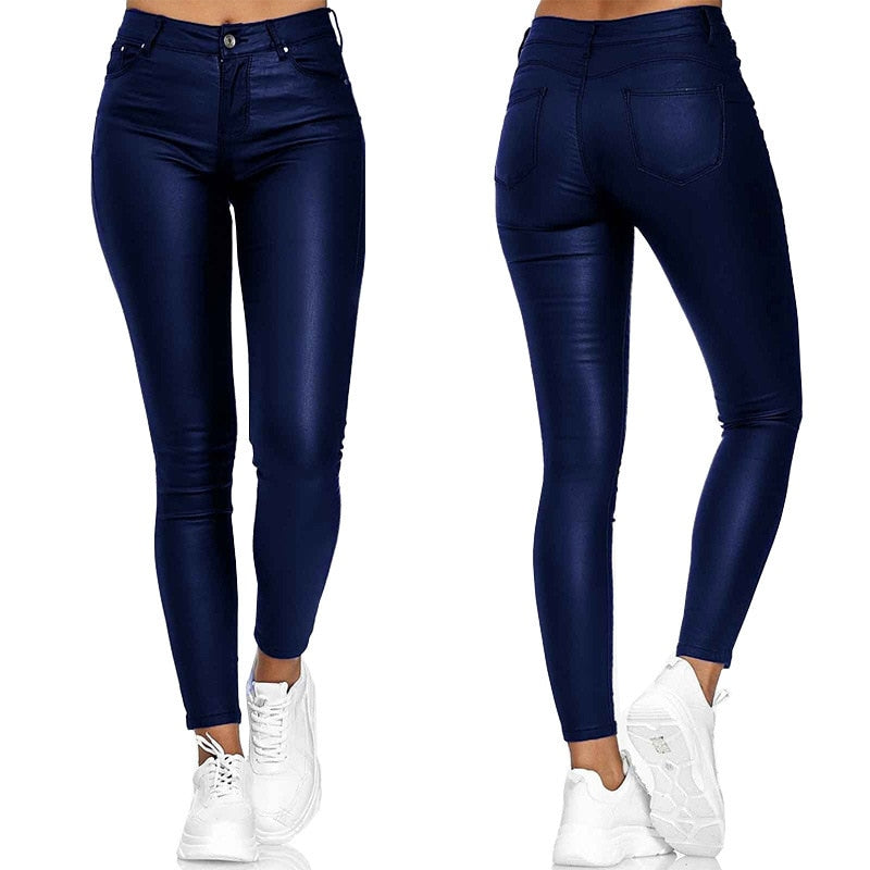 Leren Broek Stretch Elastisch Luxe Look