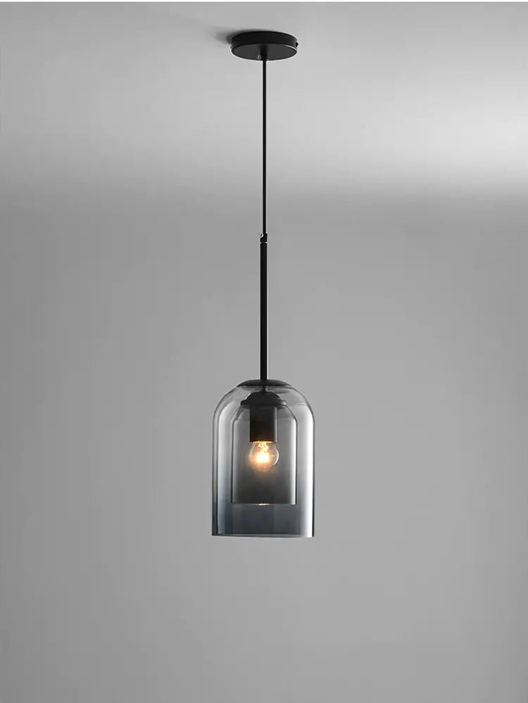 Dubbele Glazen Hanglamp Transparant Glas Nordic Design Scandinavisch Keukeneiland Eetkamer Woonkamer Modern Verlichtingsarmatuur Plafondverlichting E26/E27 Verstelbare Kabels Elegante Verlichting