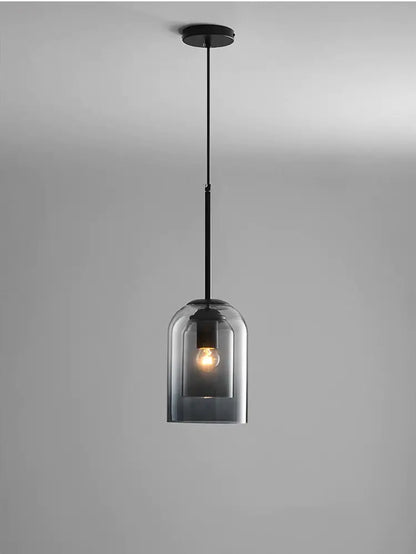 Dubbele Glazen Hanglamp Transparant Glas Nordic Design Scandinavisch Keukeneiland Eetkamer Woonkamer Modern Verlichtingsarmatuur Plafondverlichting E26/E27 Verstelbare Kabels Elegante Verlichting