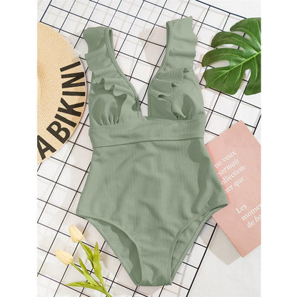 Boho Bikini met Ruches en Open Rug voor Zomer
