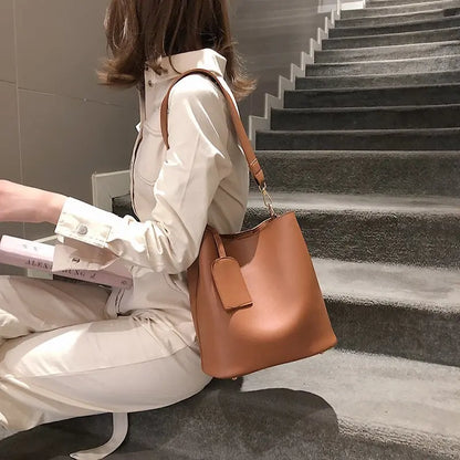 Dames Tasenset 2-Delig Lederlook Stijlvolle Handtas