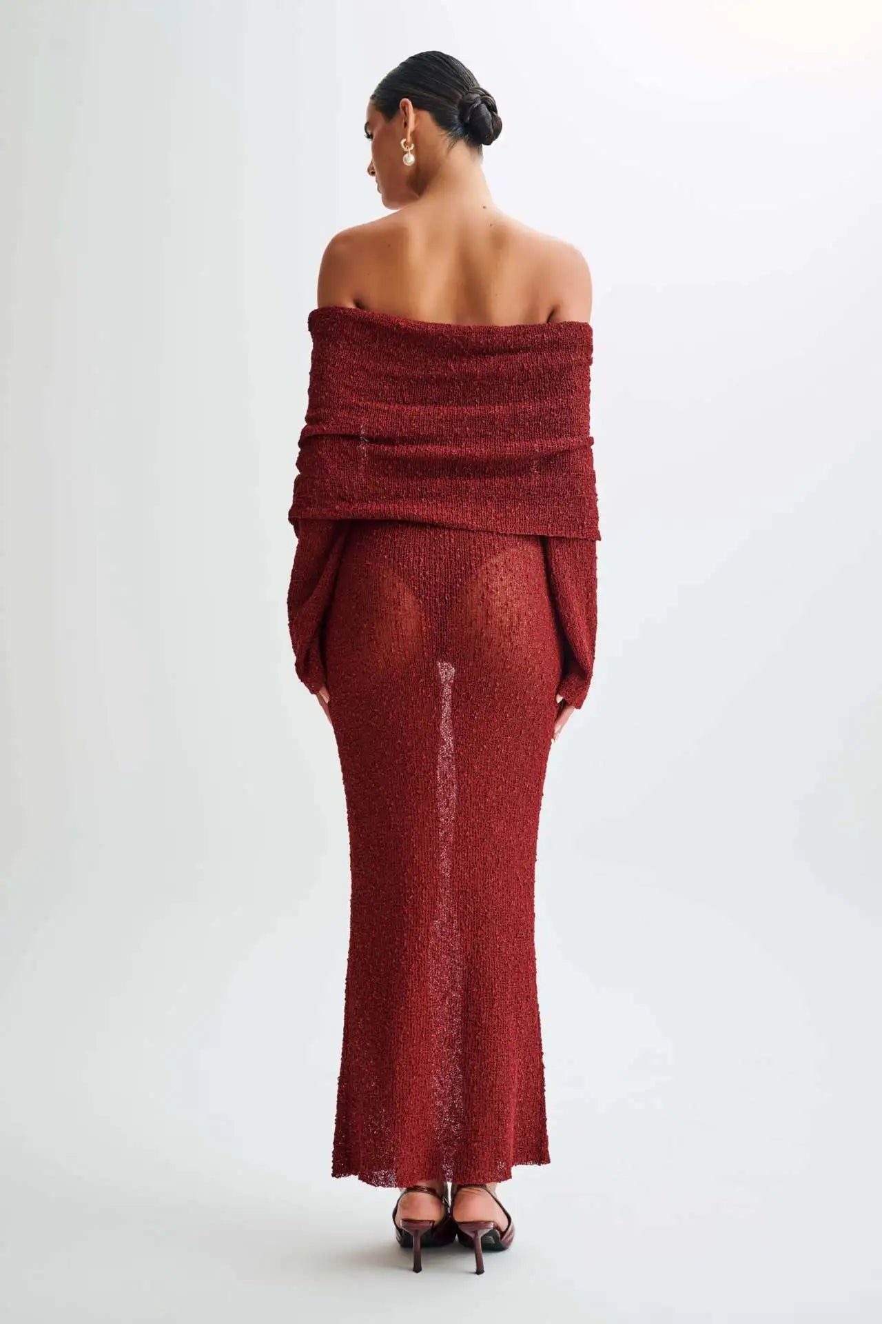Strandjurk Maxi Off Shoulder Zomerjurk Gehaakt