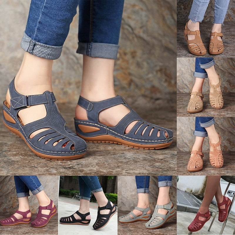 Lederen Orthopedische Sandalen met Verstelbare Teenbescherming voor Optimale Voetondersteuning en Verbeterde Houding