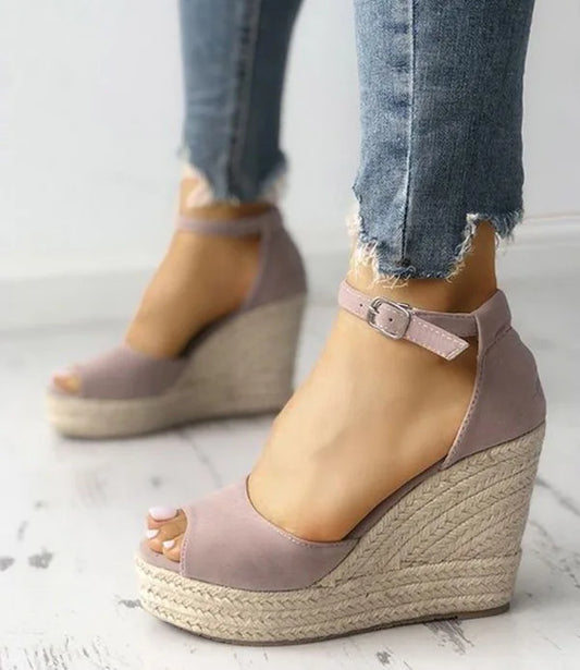 Dames Espadrilles Sandalen Comfortabel Peep Toe Elegante - StudioMarella