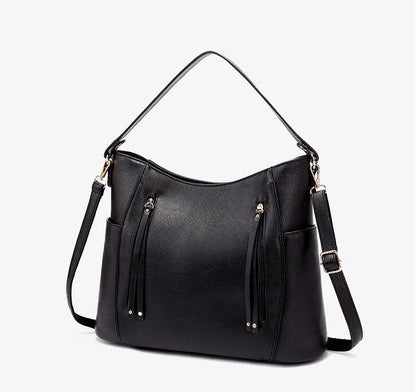 Lederen Dameshandtas Olive Groen Vintage Stijl