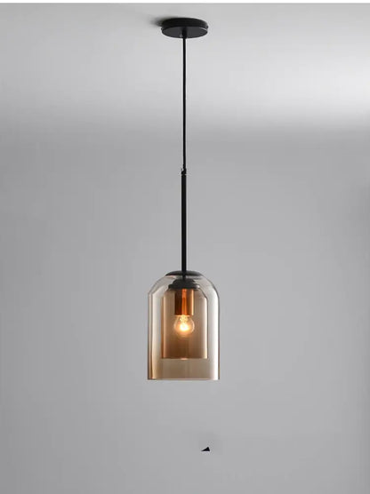 Dubbele Glazen Hanglamp Transparant Glas Nordic Design Scandinavisch Keukeneiland Eetkamer Woonkamer Modern Verlichtingsarmatuur Plafondverlichting E26/E27 Verstelbare Kabels Elegante Verlichting
