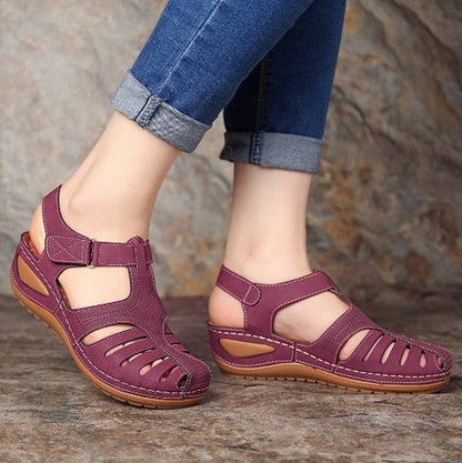 Lederen Orthopedische Sandalen met Verstelbare Teenbescherming voor Optimale Voetondersteuning en Verbeterde Houding