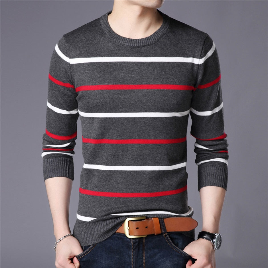 Herense Trui Gestreept O-Hals Casual Kleding