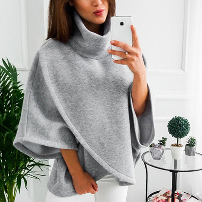 Dames Trui Oversized Asymmetrisch Zwart Modieus