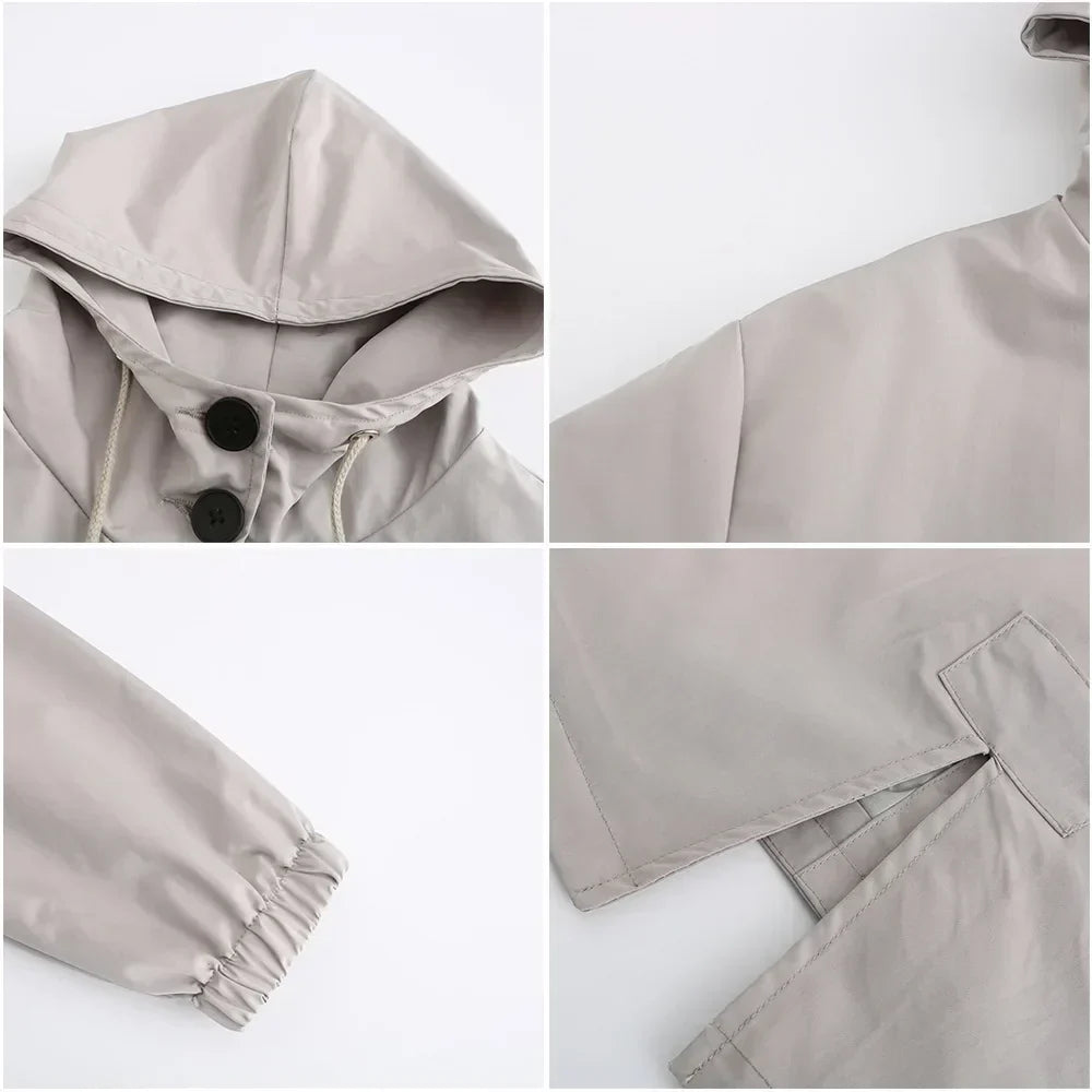 Waterdichte Windbreaker met Kapuchon Regenjas