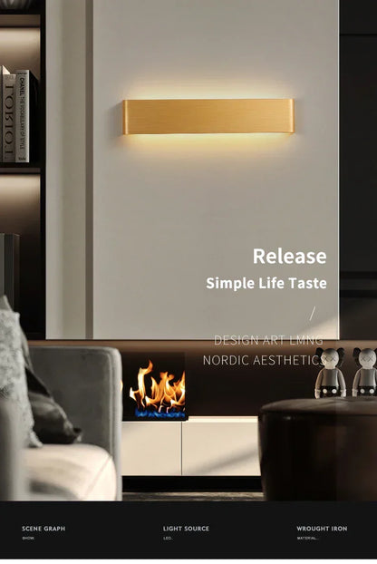 Ultra-dunne design wandlamp APHRODITE — moderne aluminium LED-wandverlichting met acryl kap