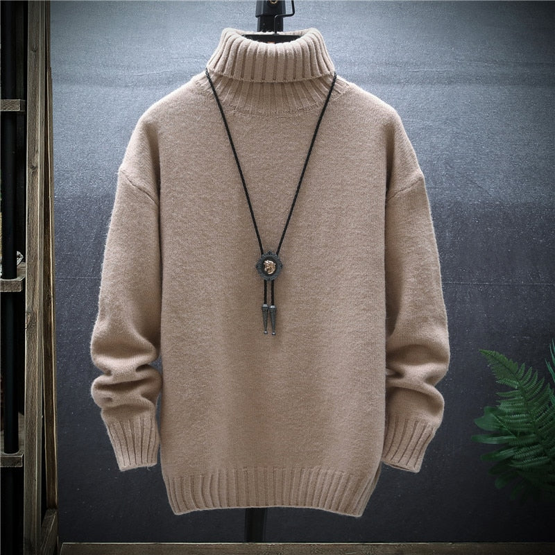 Mannen Trui Turtleneck Warm Modern Dik Breiwerk