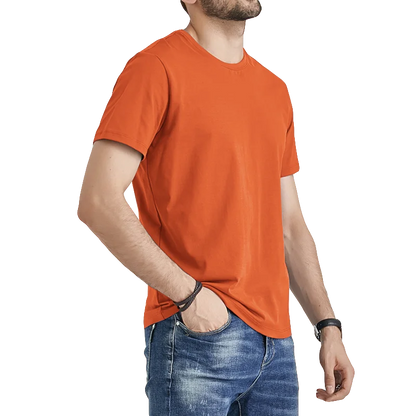 Oranje Unisex T-shirt Lange Mouwen Basic