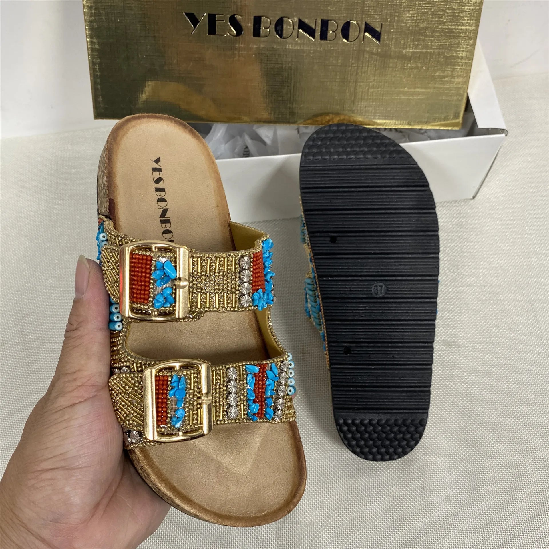 Dames Sandalen Retro Stijl Comfortabel - StudioMarella