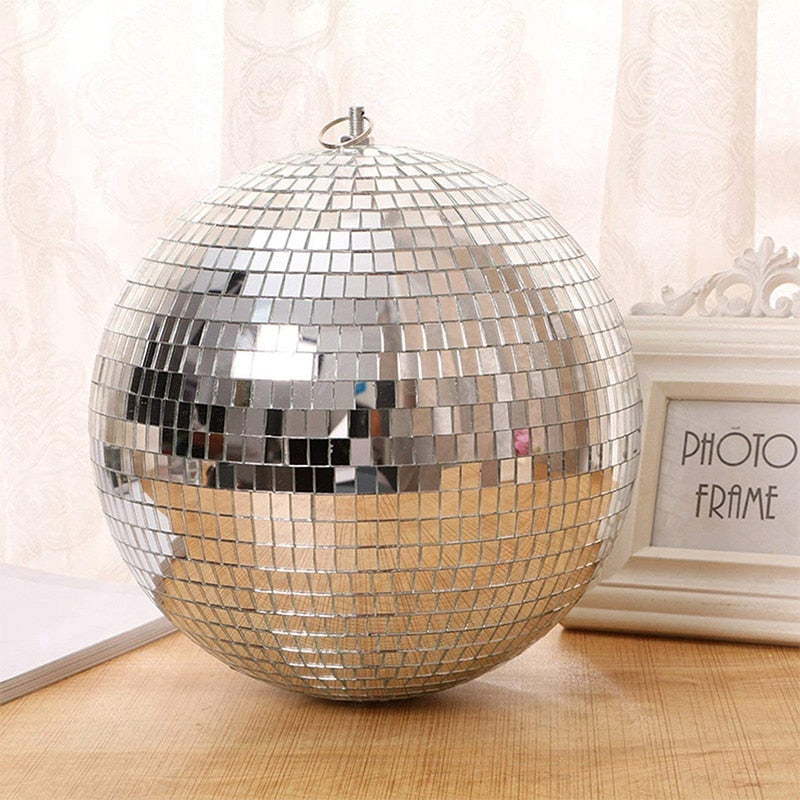 Grote Roterende Spiegel Disco Bal Met Motor Optie Voor Feest, DJ En Podiumverlichting 10–30CM