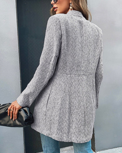 Vrouwelijke Blazer Lange Mouw Klassiek Casual Model