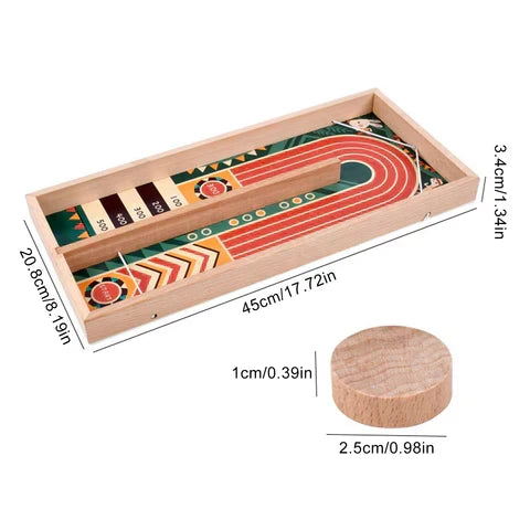 Familiespel Schieten Disc Game - Houten Vaardigheidsspel voor Groot en Klein