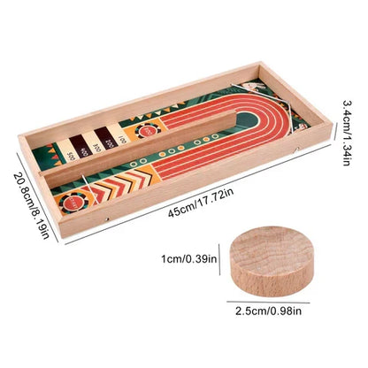 Familiespel Schieten Disc Game - Houten Vaardigheidsspel voor Groot en Klein
